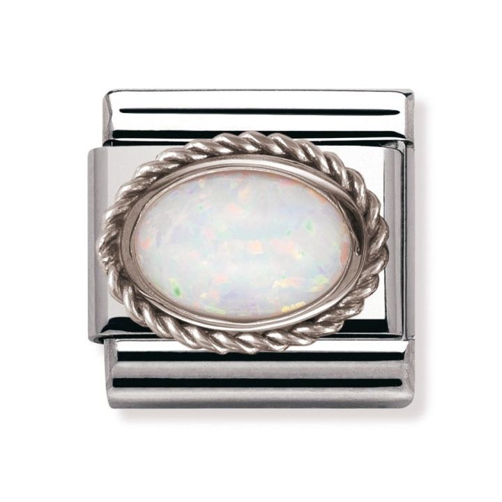 Nomination White Opal October Birthstone Charm