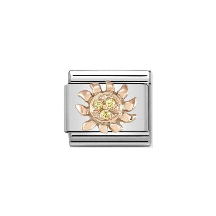 Nomination Rose Gold Cubic Zirconia Sunshine Charm.