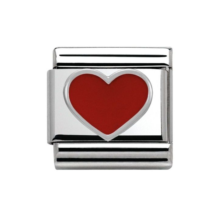 Nomination Silvershine Red Heart Charm