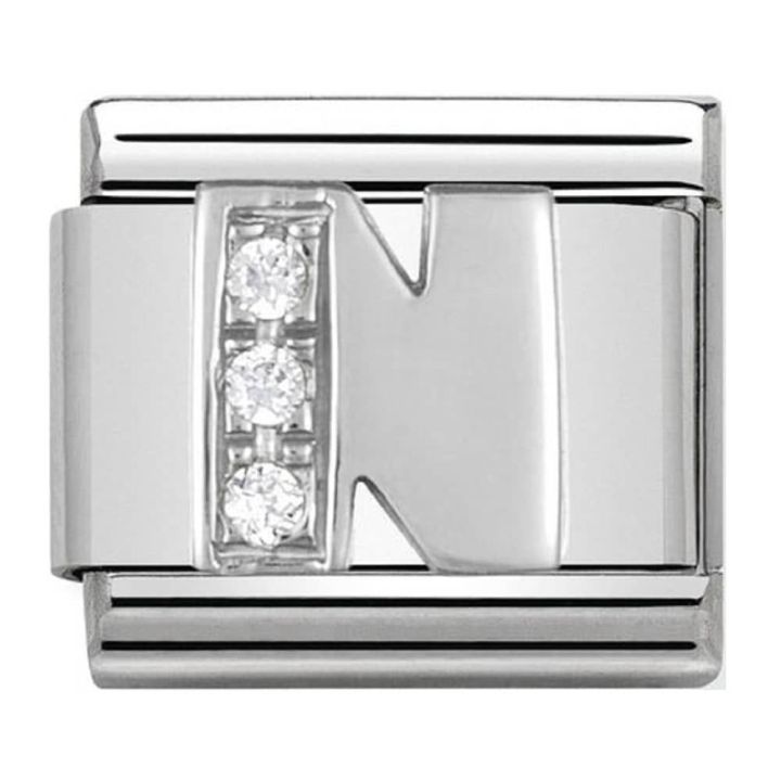 Nomination Silvershine Initial N Charm
