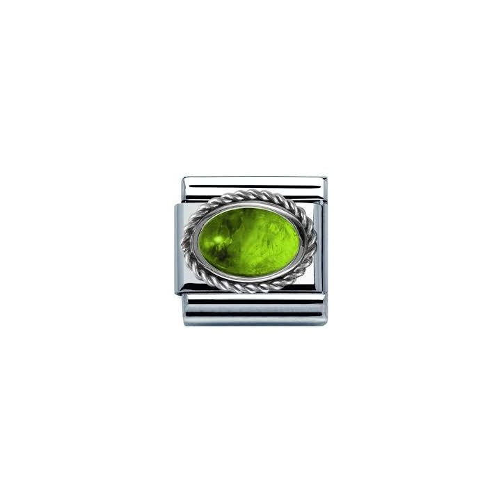 Nomination Steel & Silver Peridot Charm