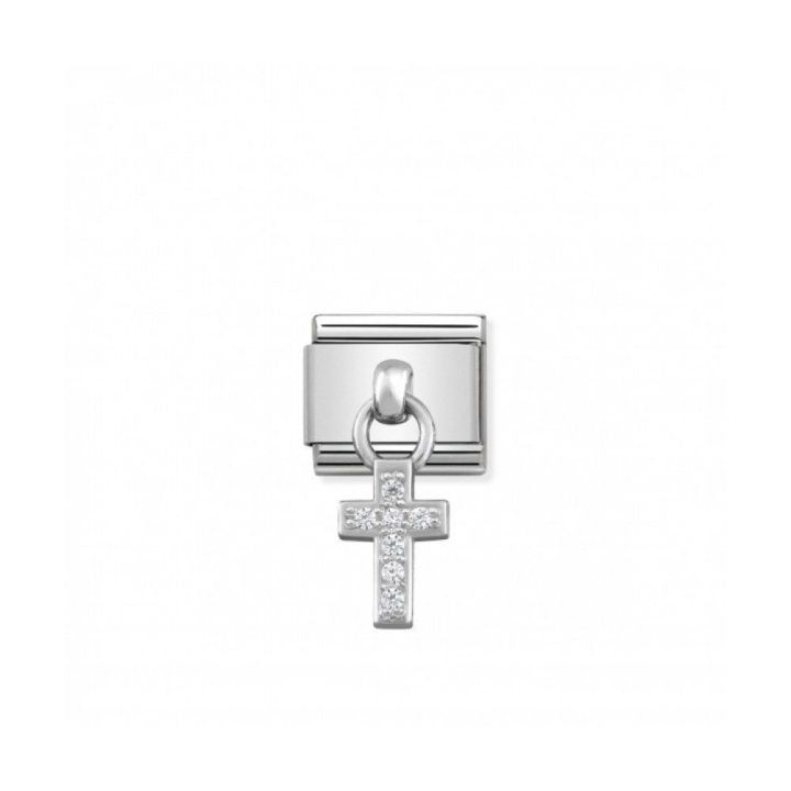 Nomination Steel & Silver Cross Pendant Charm