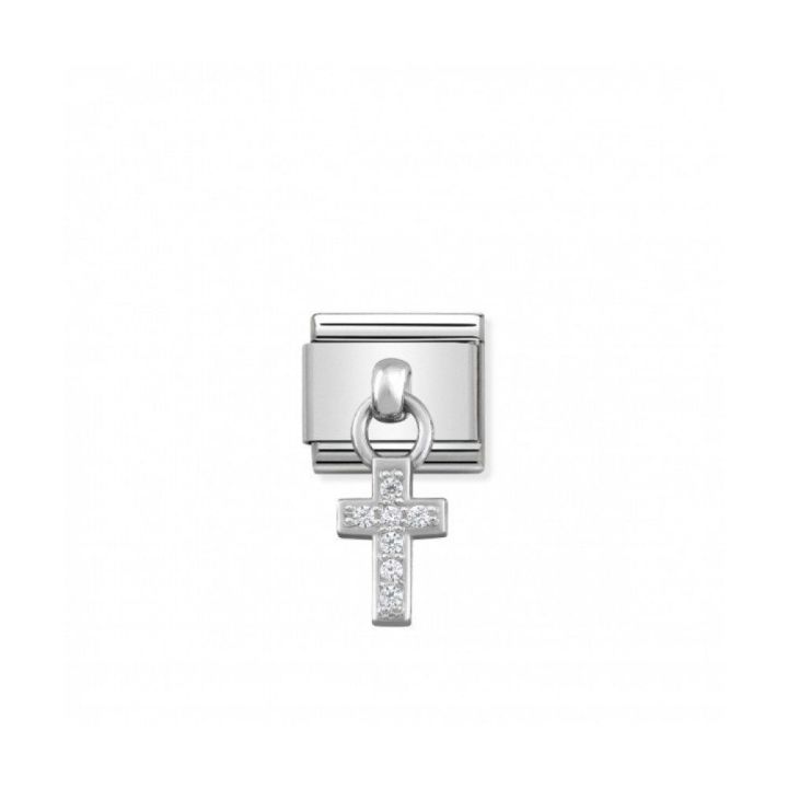 Nomination Steel & Silver Cross Pendant Charm