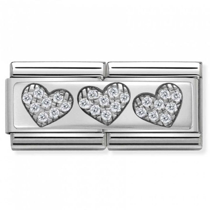 Nomination Classic Double Three Hearts Charm