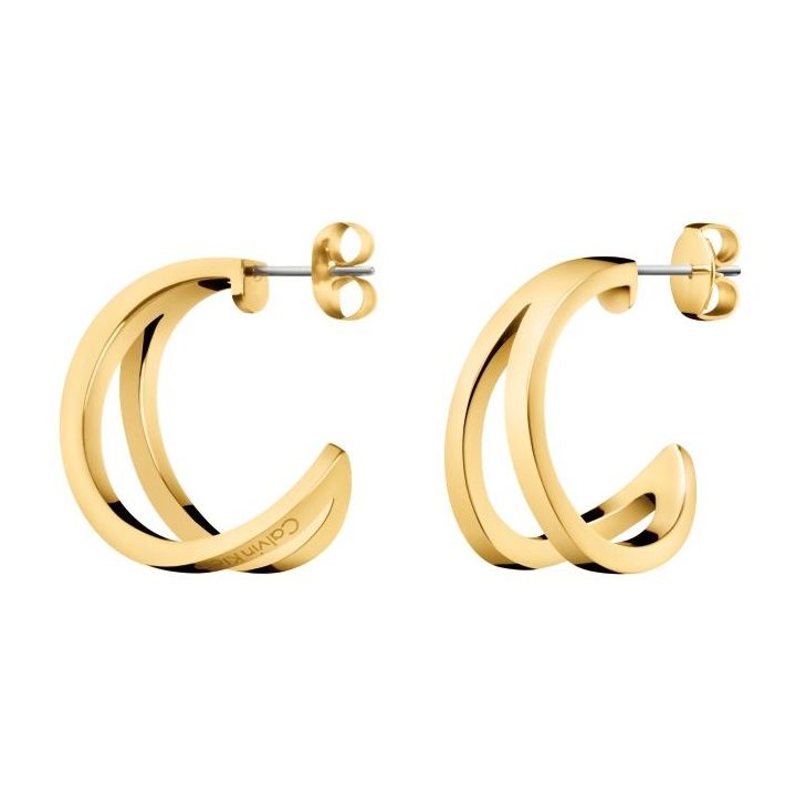 Calvin Klein Yellow Gold Plated Outline Earrings