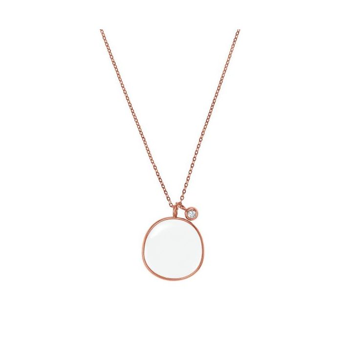 Skagen Rose Gold Plated Sea Glass Pendant