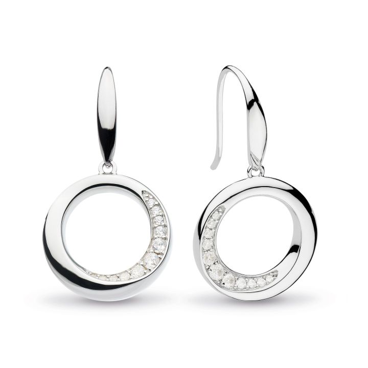 Kit Heath Bevel Cirque Pave Drop Earrings