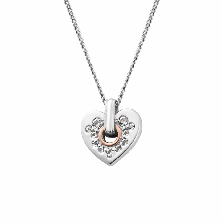 Clogau Cariad Silver Sparkle Heart Pendant