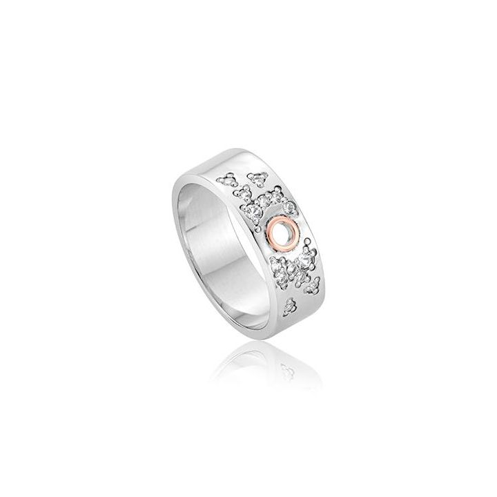 Clogau Cariad Sparkle Wide Band Ring