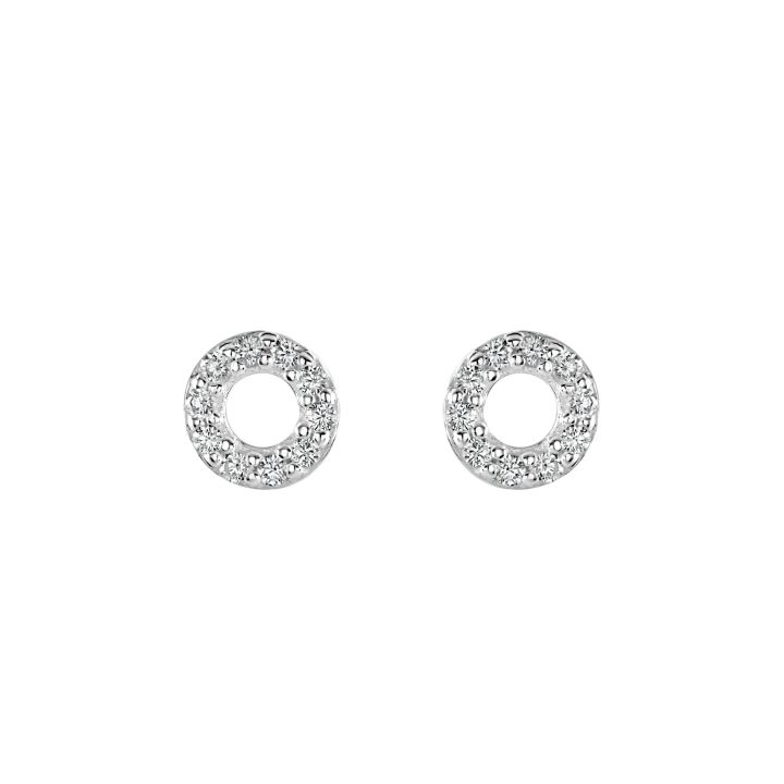 Dew Silver Mini Circle Stud Earrings