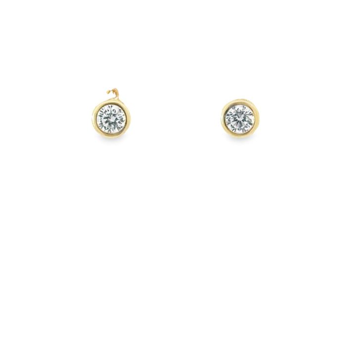9ct Yellow Gold Cubic Zirconia Stud Earrings