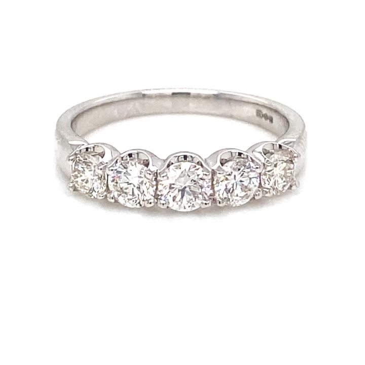 Platinum Five Stone Diamond 1.00ct Ring