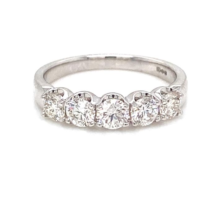 Platinum Five Stone Diamond 1.00ct Ring