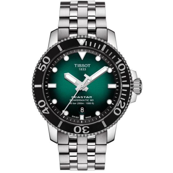 Tissot Gents Seastar Green Dial Watch