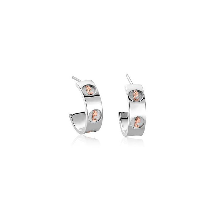 Clogau Tree of Life Insignia Hoops Silver