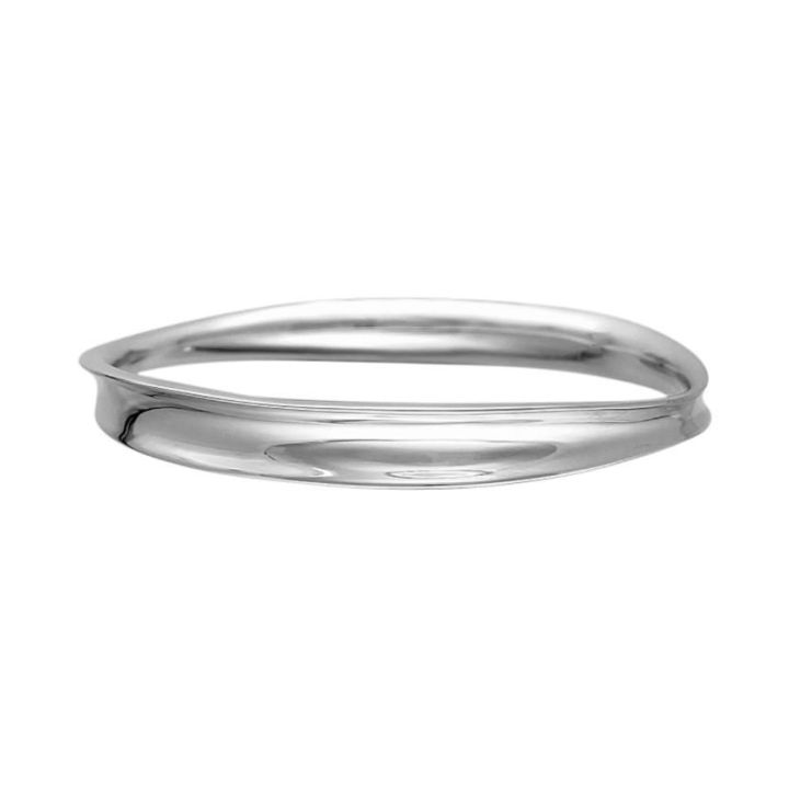 Lumi Silver Concave Full Bangle