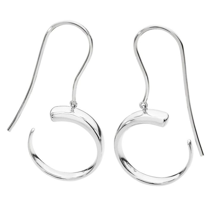 Lucy Quartermaine Silver Luna Earrings