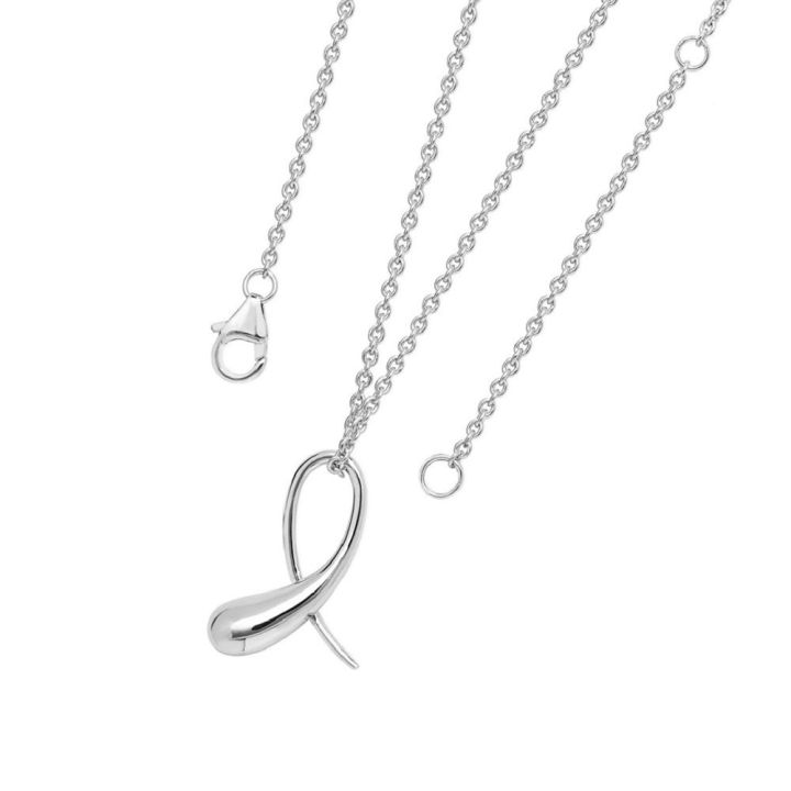 Lucy Quartermaine Silver Drop Cross Pendant