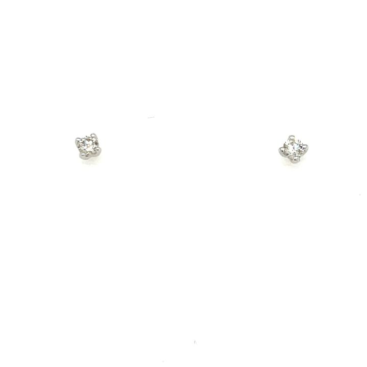 9ct White Gold 0.15ct Diamond Stud Earrings