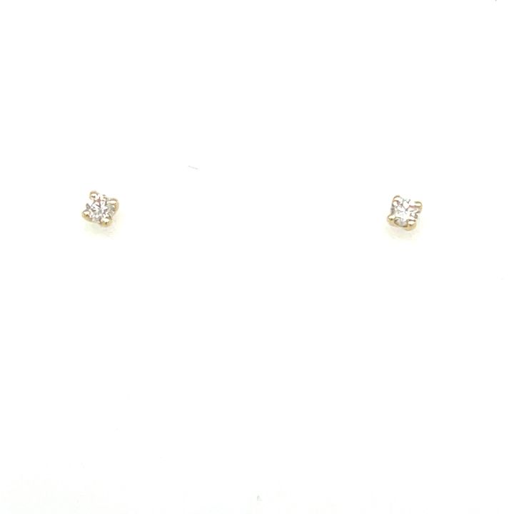 9ct Yellow Gold 0.10ct Diamond Stud Earrings