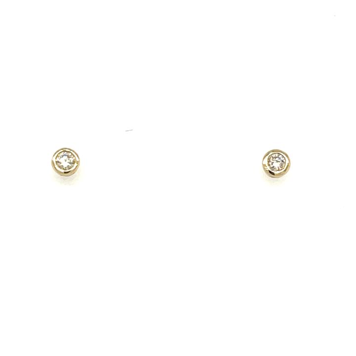 9ct Yellow Gold 0.10ct Diamond Stud Earrings