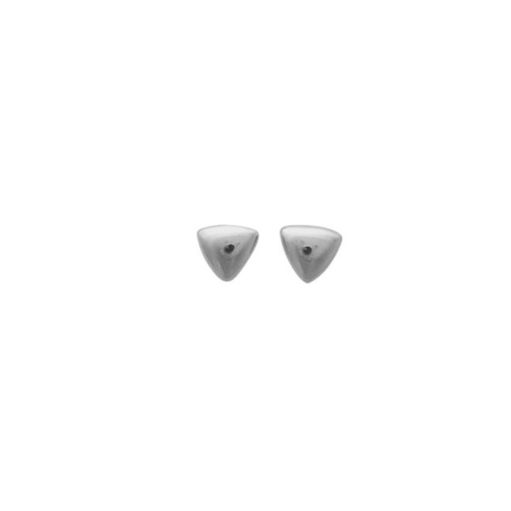 Lumi Silver Triangle Stud Earrings