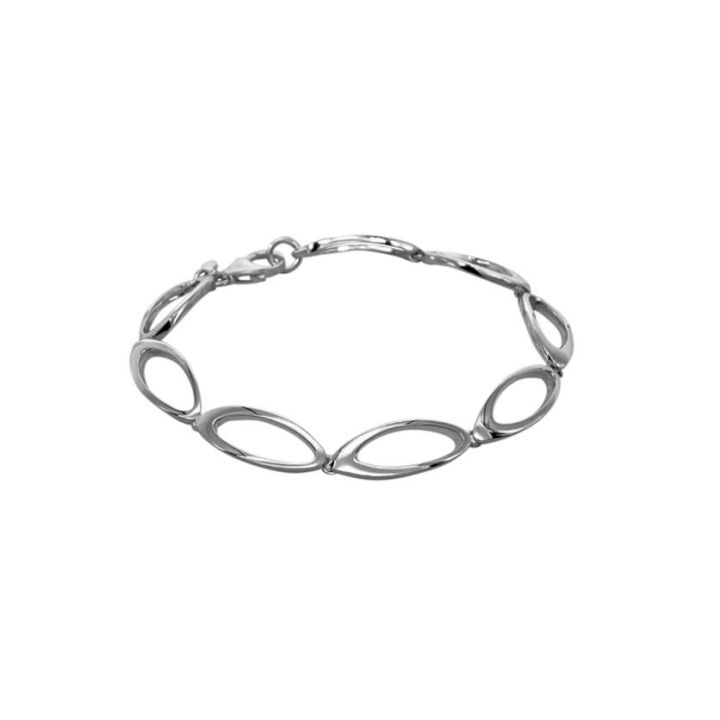 Lumi Silver Open Marquise Link Bracelet