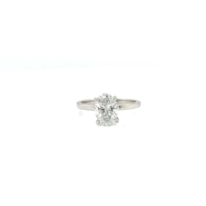 Platinum 1.50ct Lab Grown Oval Diamond Ring