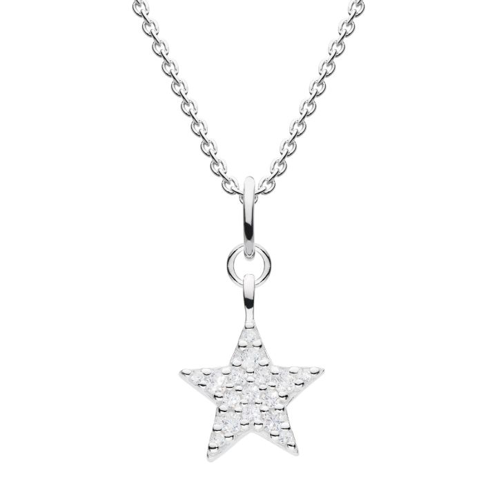 Dew Silver Pave Star Pendant