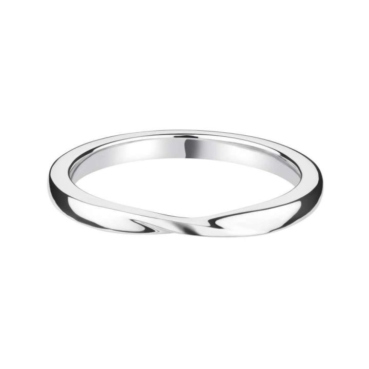 9ct White Gold Twist Wedding Ring