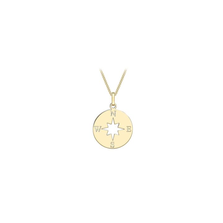 9ct Yellow Gold Compass Pendant (Chain sold separately)