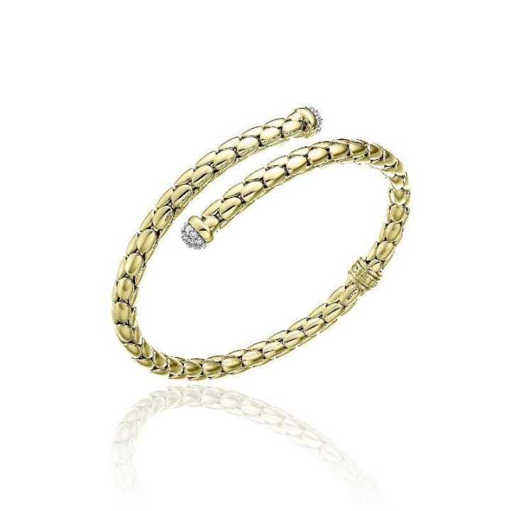 Chimento 18ct Yellow Gold Stretch Spring Bangle