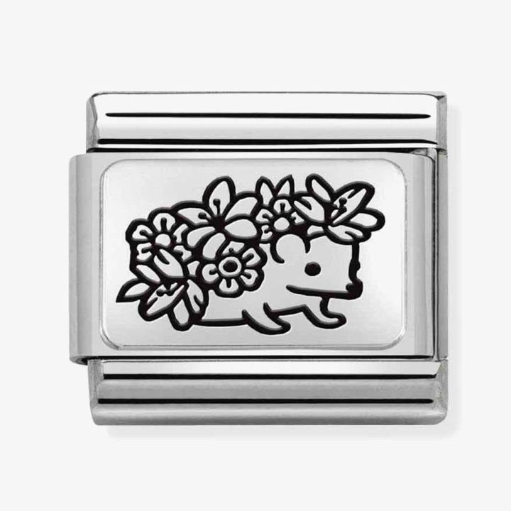Nomination Classic Composable Hedgehog with Flowers Link