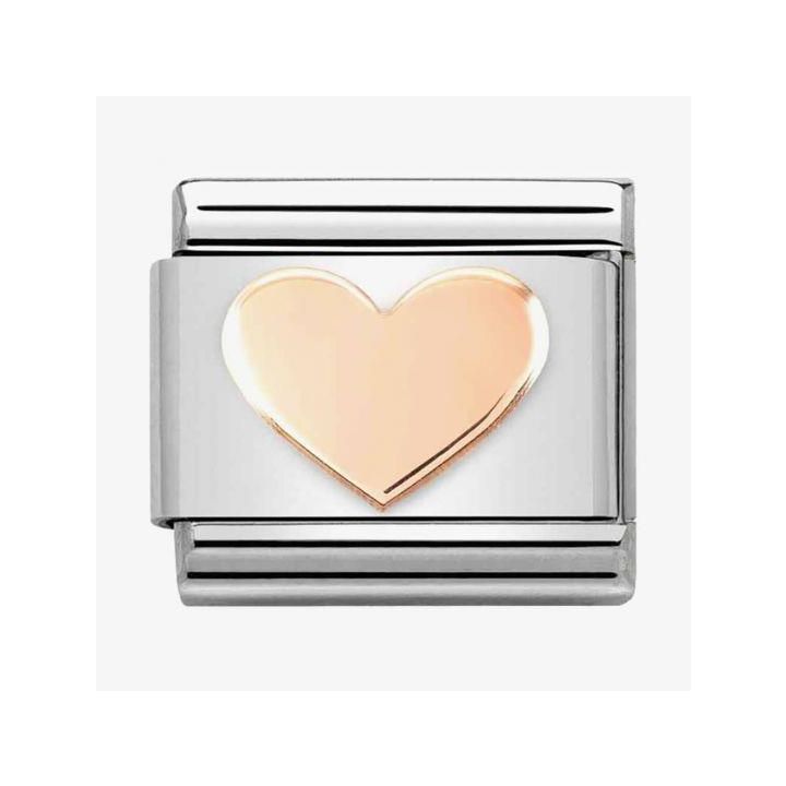 Nomination Romance Flat Heart Charm