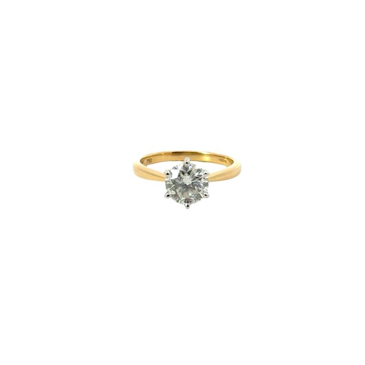 Pre Owned 18ct Yellow and White Gold 1.57ct Diamond Ring