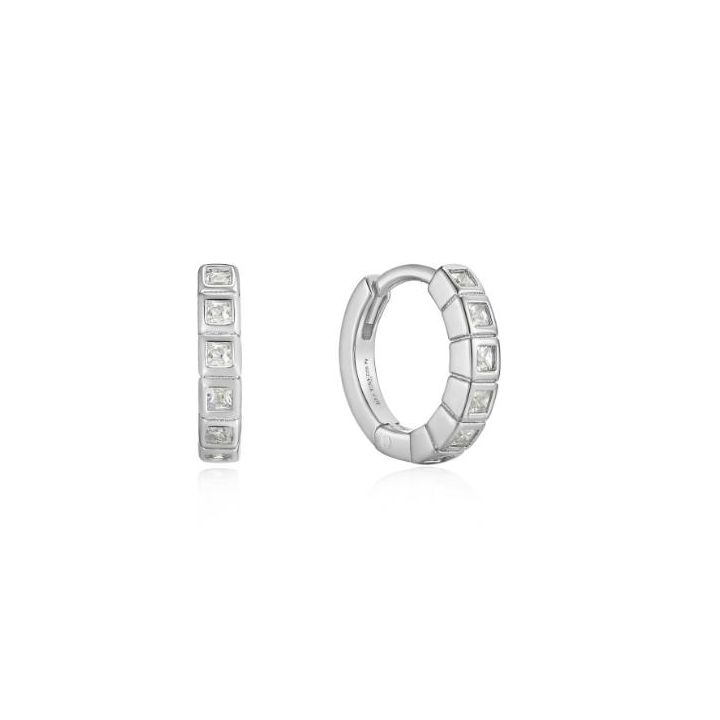 Ania Haie Silver Glam Huggie Earrings