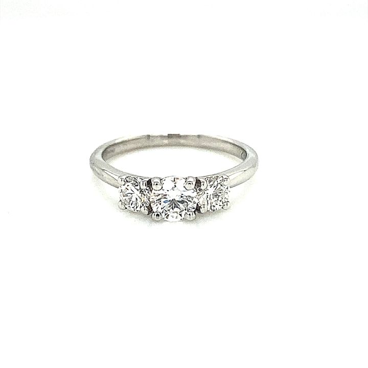 Platinum 1.00ct Three Stone Diamond Ring