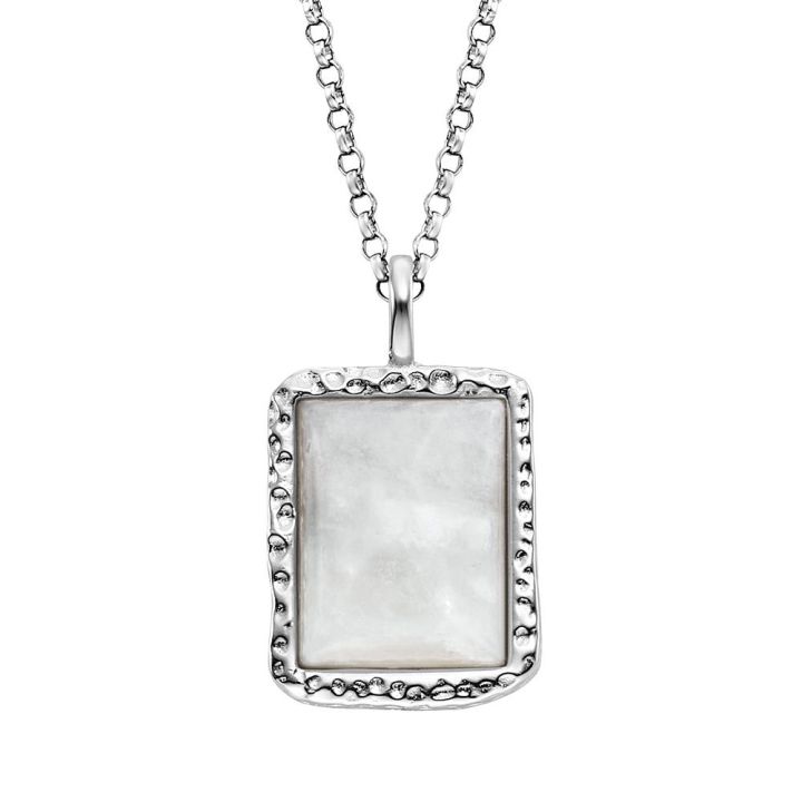 Angel Whisperer Sterling Silver Pure Moon with Moonstone Necklace