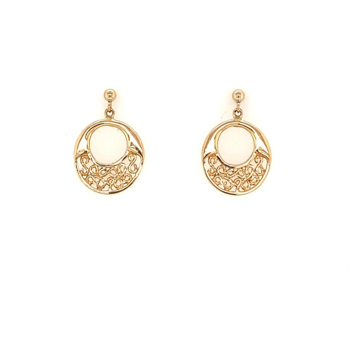 Pre Owned 9ct Yellow Gold Drop Earrings