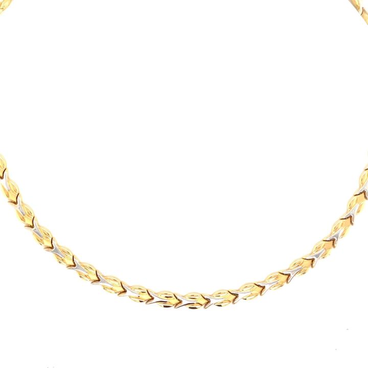 Pre Owned 18ct Yellow & White Gol Collarette