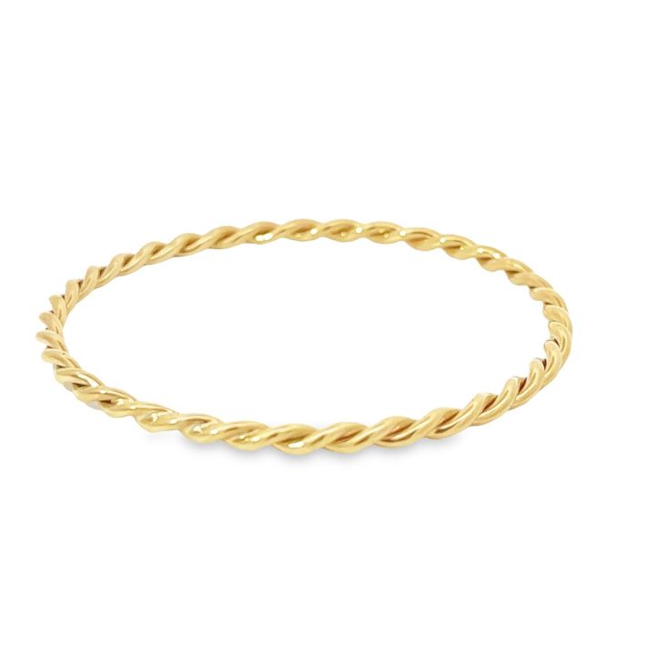 9ct Yellow Gold Twisted Bangle