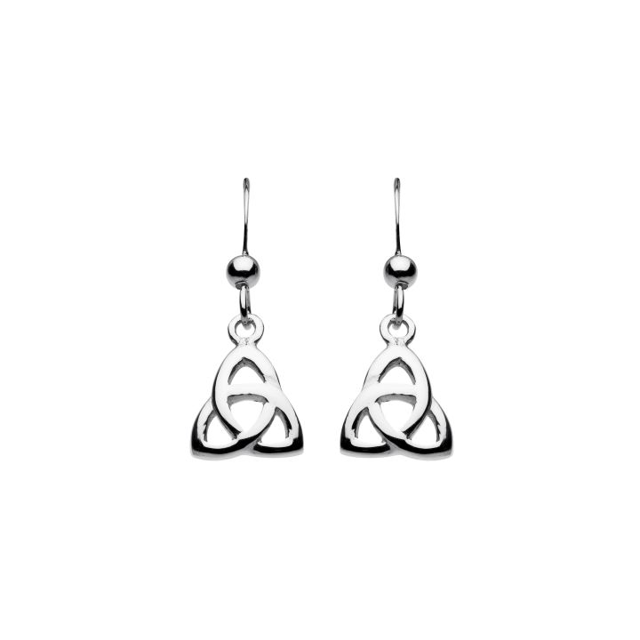 Dew Silver Celtic Drop Earrings