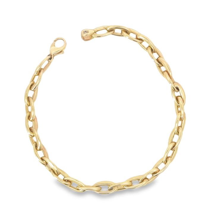 9ct Yellow Gold Oval Link Bracelet