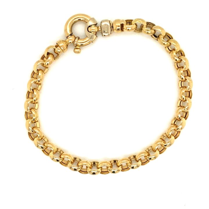 Pre Owned 18ct Yellow Gold Belcher Bracelet