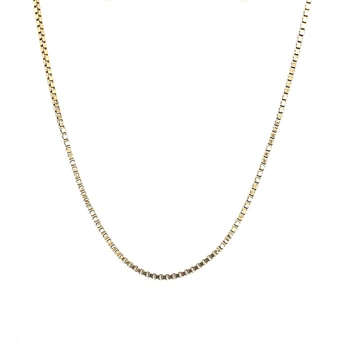 Pre Owned 18ct Yellow Gold 59cm Box Chain