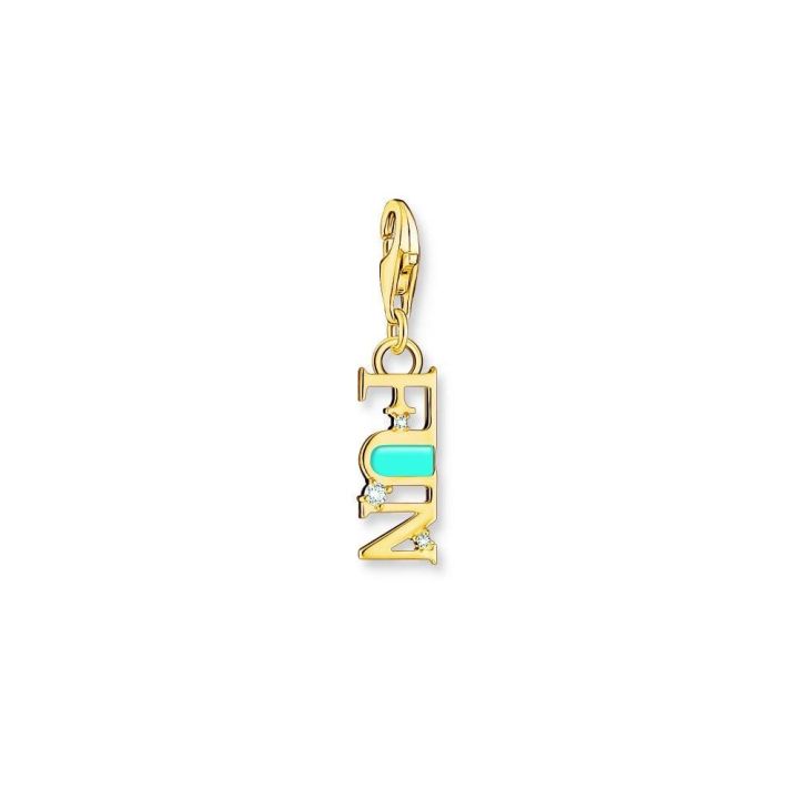Thomas Sabo Gold Plated Turquoise Enamel Fun Charm
