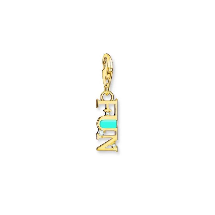 Thomas Sabo Gold Plated Turquoise Enamel Fun Charm