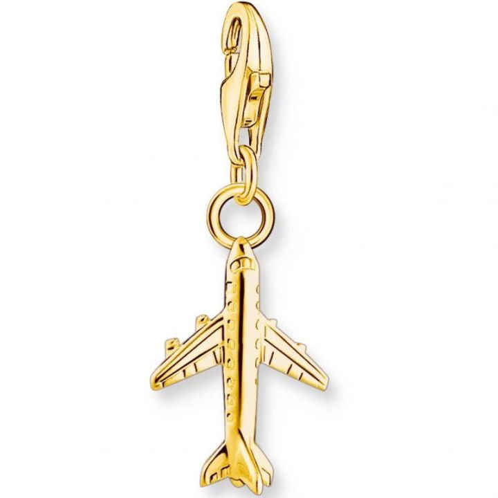 Thomas Sabo Gold Plated Plane Charm