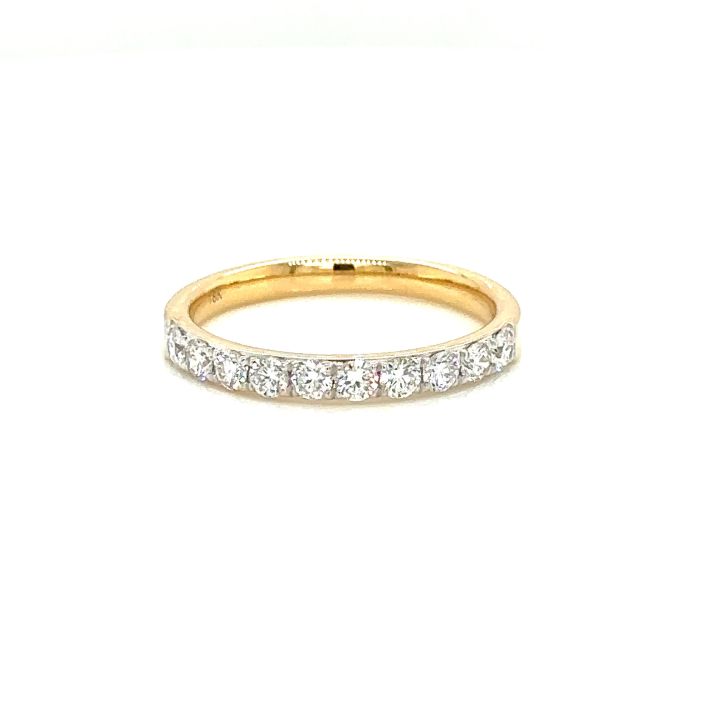 18ct Yellow Gold 0.51ct Diamond Half Eternity Style Ring