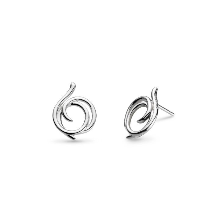 Kit Heath Sterling Silver Entwine Helix Wrap Stud Earrings